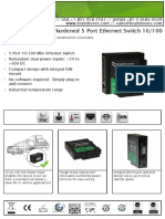 Hardened 5 Port Ethernet Switch 10/100 SW-705: UK +44 (0) 151 220 2500 // USA +1 855 958 2502 // JAPAN +81-3-3683-0509