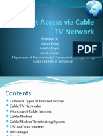 Internet Access Via Cable TV Network