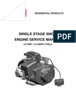 Single Stage Snow Engine Service Manual: Residential Products