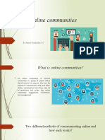 Online Communities: by Pranav Bisumbher, 8T