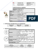 Hoja de Seguridad Oxigeno Gaseoso