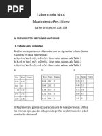 Laboratorio 4 Fisica Mecanica Movimiento Rectilineo