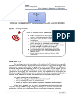 10th GLOBALIZATION AND ETHICAL CHALLENGES M5L1