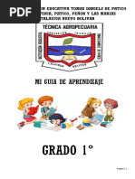 Guia de Aprendizaje Del Grado 1° de Primaria