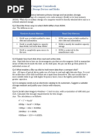 IGCSE O-Level Computer Coursebook: Chapter 7: Memory, Storage Devices and Media