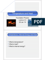 Temperature, Internal Energy and Heat