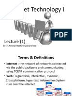 Internet Technology I: Lecture