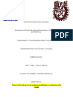 CUESTIONARIO 8. Tema 3.1 Procedimientos de Auditoria, Acreditación y Certificación de La Calidad