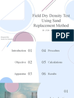 Field Dry Density Test Using Sand Replacement Method