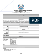 Jordan University of Science and Technology: Faculty of Science & Arts Applied Biological Sciences Department