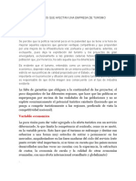 Factores Politicos Que Afectan Una Empresa de Turismo