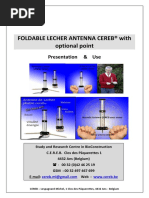 Foldable Lecher Antenna Cereb® With Optional Point: Presentation & Use