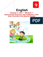 English: Quarter 4, Wk.1 - Module 1