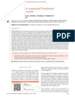 Tooth Implant Supported Prosthesis: A Literature Review