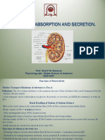 2 - Renal Secretion & Absorption