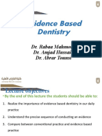 Lecture 6. Evidence Based Dentistry