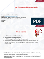 Biomechanical Features of Human Body: Denizhan - Karis@istinye - Edu.tr