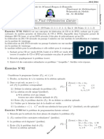 Examen F Inal D'optimisation Linéaire: Exercice N 01