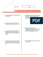 Exercícios: Paralelepípedo E Cubo: Professorferretto Professorferretto