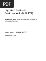 10 Factors Affecting The Nigerian Business Environment