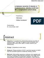 Associations Between Severity of Obesity in Childhood and Adolescence, Obesity Onset and Parental BMI: A Longitudinal Cohort Study