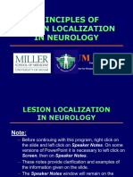 Principles of Lesion Localization in Neurology - University of Miami