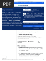DNA Sequencing (Article) - Biotechnology - Khan Academy