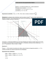 Correction Des Exercices de Programmation Linéaire