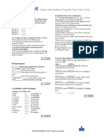 Upper Intermediate Progress Test Units 3-4A