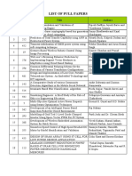 List of Full Papers: ID No. Paper ID Title Authors