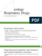 Pharmacology Chapter 26 - Respiratory Drugs