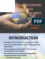 CHANGING DIMENSIONS IN BUSINESS IN INDIA - Presentation by ANSHUL, ARUSHI AND ASHISH