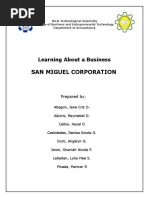 San Miguel Corporation: Learning About A Business