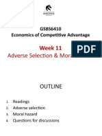 2020 T3 GSBS6410 Lecture Note For Week 11 Adverse Selection New