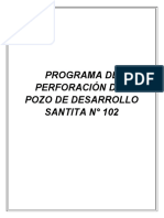 Programa de Perforación Del Pozo de Desarrollo Santita