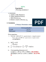 Name of The Experiment: 2. Objective-: A. Primary Particulars Estimation: Given Particulars