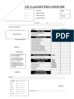 Pay Bill of Gazzetted Officer