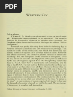 Allan Bloom ''Western Civ'' (Harvard Address 1990)