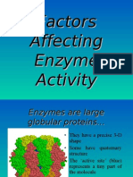 Factors Affecting Enzyme Activity