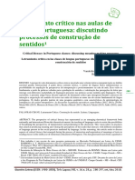 Letramento Crítico Nas Aulas de Língua Portuguesa