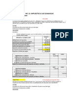 NIC 12 IMPUESTOS A LAS GANANCIAS. Casos Prácticos SOLO ENUNCIADOS