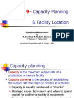 Chapter 9-: Capacity Planning & Facility Location