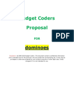 Budget Coders Proposal: Dominoes