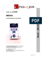 User's Manual MM200A: Contact Resistance Test System