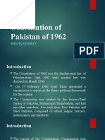 Constitution of Pakistan of 1962: Shafiq Qurban