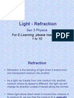 Light - Refraction: For E-Learning, Please Read Slides 1 To 10