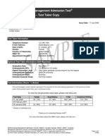 Sample Score Report 2009