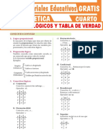 Conectivos Lógicos y Tabla de Verdad para Cuarto Grado de Secundaria