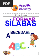 Fascículo Formar Sílabas Con Letra Del Abecedario