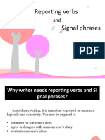 1.2 (Quoting) Reporting Verb